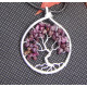 Arbre de Vie en Rubis, Pendentif en PIerre Précieuses