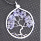 Arbre de Vie en Tanzanite, Pendentif en pierre bleue, Pierres précieuses, Chakra de la voix