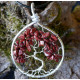 Arbre de Vie en Jaspe Rouge, Pendentif en pierre rouge, Chakra racine, Création LE SAULE REVEUR