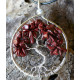 Arbre de Vie en Jaspe Rouge, Pendentif en pierre rouge, Chakra racine, Création LE SAULE REVEUR