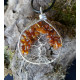 Arbre de Vie en Ambre, Pendentif en Ambre, Pierre Orange, Creation LE SAULE REVEUR