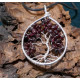 Garnet Tree of Life Pendant, Creation LE SAULE REVEUR