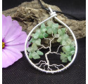 Pendentif Arbre de Vie en Aventurine Verte