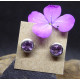 Amethyst and Silver Stud Earings