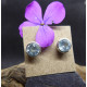 Aqua Marina and Silver Stud Earings