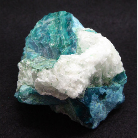 Chrysocolle Bleu du Chili, avec des cristaux de Gypse, qualité AAA+.