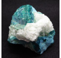 Chrysocolle Bleu du Chili, avec des cristaux de Gypse, qualité AAA+.