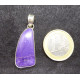 Charoite and Silver Pendant