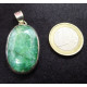 Green Emerald Silver Pendant