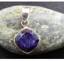 Faceted Blue Sapphire Pendant