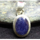 Blue Sapphire and Silver Pendant