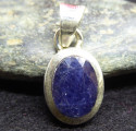 Blue Sapphire Oval Pendant