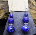 Boucles d'oreille pendantes en lapis lazuli