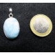 Oval Silver Larimar Pendant 22mm