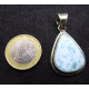 Larimar en Pendentif Argent Haute Qualité