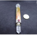 Rock Crystal and Agate Energy Stick