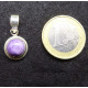 Round Charoite and Silver Pendant