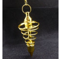 Golden Metallic Spiral Pendulum