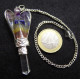 Chakra Angel Pendulum with Rock Cristal point