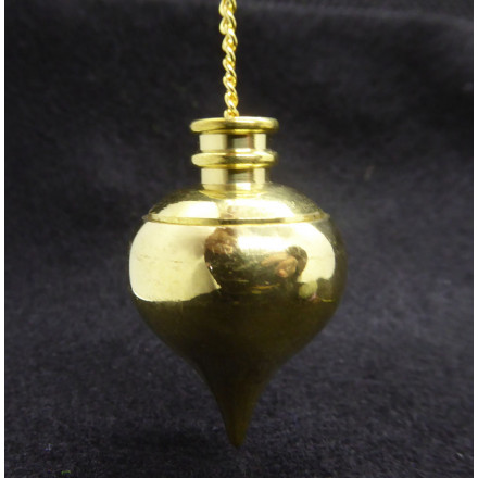 Pendule radiesthésie goutte d’eau en métal argenté | Chaine 18cm inclus |  Haute qualité vibratoire | Pendule divinatoire lourd en laiton | Pendule