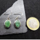 Faceted Emerald Silver Earings