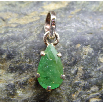 Green Emerald Drop Shape Pendant