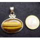 Tiger Eye Pendant Silver Curl