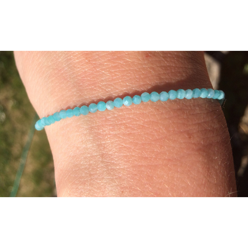 Amazonite Bracelet 2mm L Age De Pierre