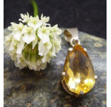 Faceted Citrine Drop Shape Pendant