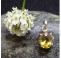 Citrine and SIlver Oval Pendant