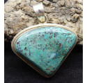 Triangular Chrysocolla Pendant