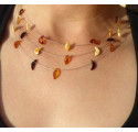 Collier Gouttes d'ambre en suspension