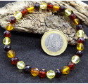 3 colors Faceted Amber Bracelet